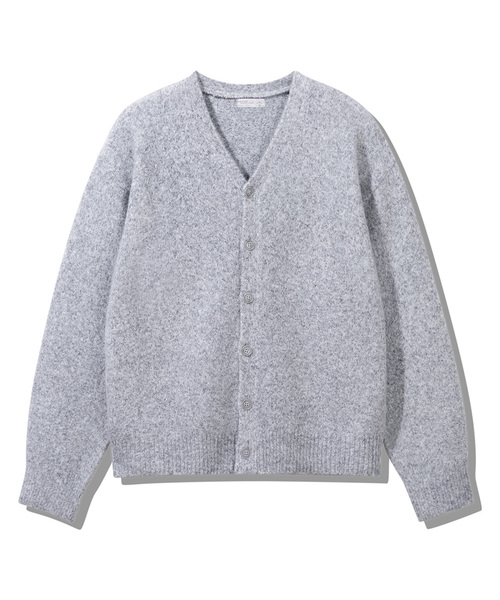 V‑neck knit cardigan BK8942_ — серый V‑образный кардиган