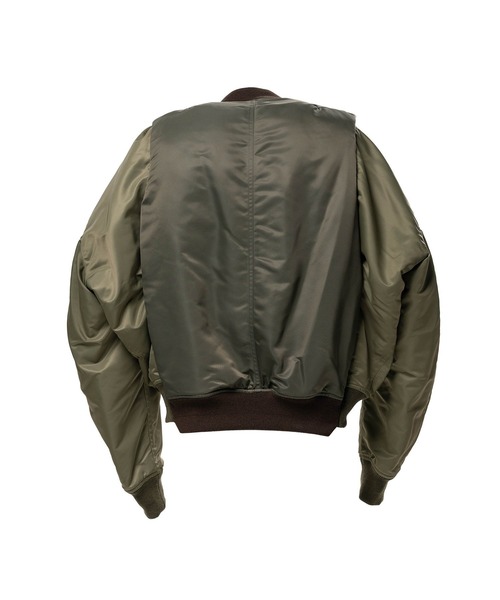 Maison MIHARA YASUHIRO（メゾンミハラヤスヒロ）の「【MIHARAYASUHIRO/ミハラヤスヒロ】BACK VEST BOMBER JACKET（MA-1・メンズ・カーキ/ブラック・48/46/44）」の9枚目の写真