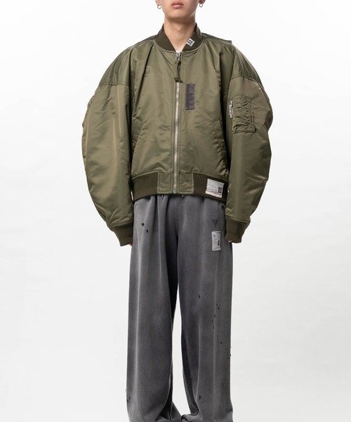 Maison MIHARA YASUHIRO（メゾンミハラヤスヒロ）の「【MIHARAYASUHIRO/ミハラヤスヒロ】BACK VEST BOMBER JACKET（MA-1・メンズ・カーキ/ブラック・48/46/44）」の14枚目の写真
