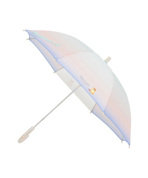 PAUL&JOE(ポールアンドジョー)の「キッズ 子供 長傘 雨傘 UVカット 透明コマ付 ”グラデーション ヌネット”(長傘・キッズ・ミント/ライトパープル・55/50)」の2枚目の写真