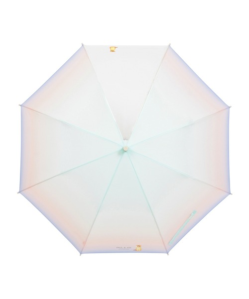PAUL&JOE(ポールアンドジョー)の「キッズ 子供 長傘 雨傘 UVカット 透明コマ付 ”グラデーション ヌネット”(長傘・キッズ・ミント/ライトパープル・55/50)」の4枚目の写真