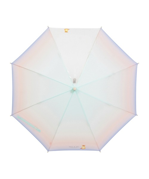 PAUL&JOE(ポールアンドジョー)の「キッズ 子供 長傘 雨傘 UVカット 透明コマ付 ”グラデーション ヌネット”(長傘・キッズ・ミント/ライトパープル・55/50)」の7枚目の写真