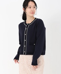 STRAWBERRY-FIELDS（ストロベリーフィールズ）の「アデルポリー_パールトリミングジャケット（カーディガン/ボレロ）」