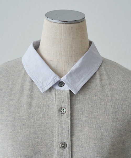 PUAL CE CIN（ピュアルセシン）の「ブラウスレイヤード風カーディガン（カーディガン/ボレロ・レディース・ライトグレー/ネイビー・FREE）」の22枚目の写真