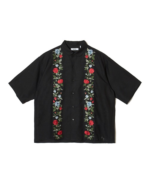 MSML(エムエスエムエル)の「LINEN RAYON EMBROIDERY SHIRT(シャツ/ブラウス・メンズ・ホワイト/ブラック・M/L/XL)」の1枚目の写真