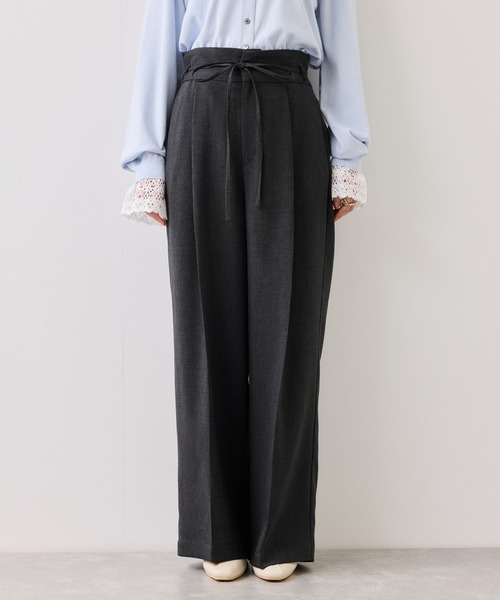 VIS（ビス）の「サマーツイードリボンベルトパンツ/UVケア・イージーケア（その他パンツ・レディース・ベージュ系その他/グレー/チャコールグレー・SS/S/M）」の20枚目の写真