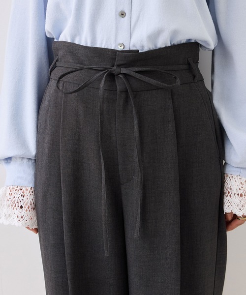 VIS（ビス）の「サマーツイードリボンベルトパンツ/UVケア・イージーケア（その他パンツ・レディース・ベージュ系その他/グレー/チャコールグレー・SS/S/M）」の17枚目の写真