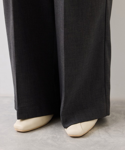 VIS（ビス）の「サマーツイードリボンベルトパンツ/UVケア・イージーケア（その他パンツ・レディース・ベージュ系その他/グレー/チャコールグレー・SS/S/M）」の15枚目の写真