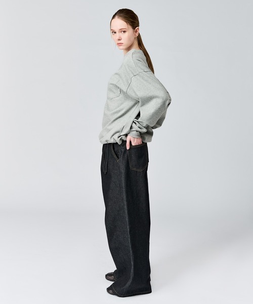 WETTEMPT（ウィテンプト）の「BASIC DRAWSTRING L/S TEE / ベーシックドローコードロンT（Tシャツ/カットソー・メンズ・グレー/ネイビー/イエロー・SMALL/MEDIUM/LARGE）」の4枚目の写真