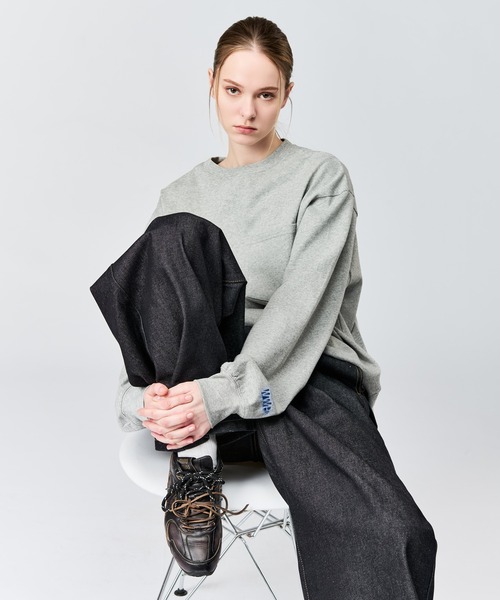 WETTEMPT（ウィテンプト）の「BASIC DRAWSTRING L/S TEE / ベーシックドローコードロンT（Tシャツ/カットソー・メンズ・グレー/ネイビー/イエロー・SMALL/MEDIUM/LARGE）」の6枚目の写真