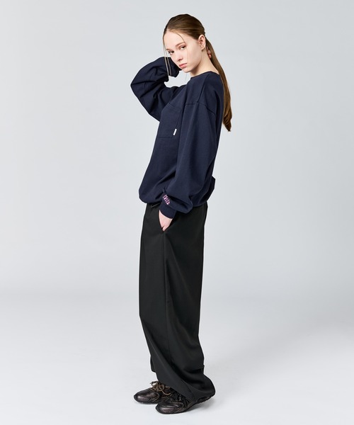 WETTEMPT（ウィテンプト）の「BASIC DRAWSTRING L/S TEE / ベーシックドローコードロンT（Tシャツ/カットソー・メンズ・グレー/ネイビー/イエロー・SMALL/MEDIUM/LARGE）」の18枚目の写真