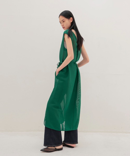 DRESSLAVE(ドレスレイブ)の「karami 2way dress(カラミ2ウェイワンピース)(ワンピース・レディース・ブラック/グリーン・38)」の3枚目の写真
