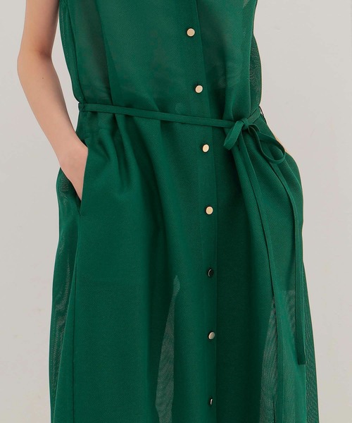 DRESSLAVE(ドレスレイブ)の「karami 2way dress(カラミ2ウェイワンピース)(ワンピース・レディース・ブラック/グリーン・38)」の9枚目の写真
