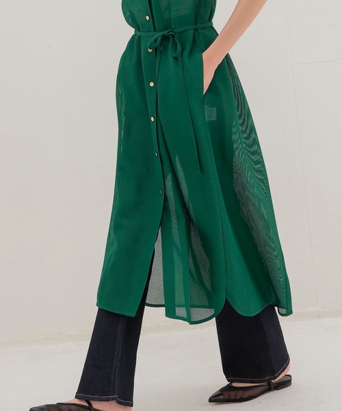 DRESSLAVE(ドレスレイブ)の「karami 2way dress(カラミ2ウェイワンピース)(ワンピース・レディース・ブラック/グリーン・38)」の10枚目の写真