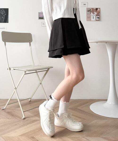 WEGO(ウィゴー)の「WEGO/レースローカットスニーカー(スニーカー・レディース・ブラック/ホワイト・LARGE/MEDIUM/SMALL)」の11枚目の写真