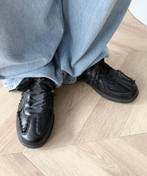 WEGO(ウィゴー)の「WEGO/レースローカットスニーカー(スニーカー・レディース・ブラック/ホワイト・LARGE/MEDIUM/SMALL)」の21枚目の写真
