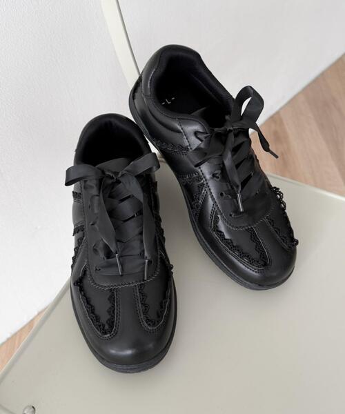 WEGO(ウィゴー)の「WEGO/レースローカットスニーカー(スニーカー・レディース・ブラック/ホワイト・LARGE/MEDIUM/SMALL)」の10枚目の写真