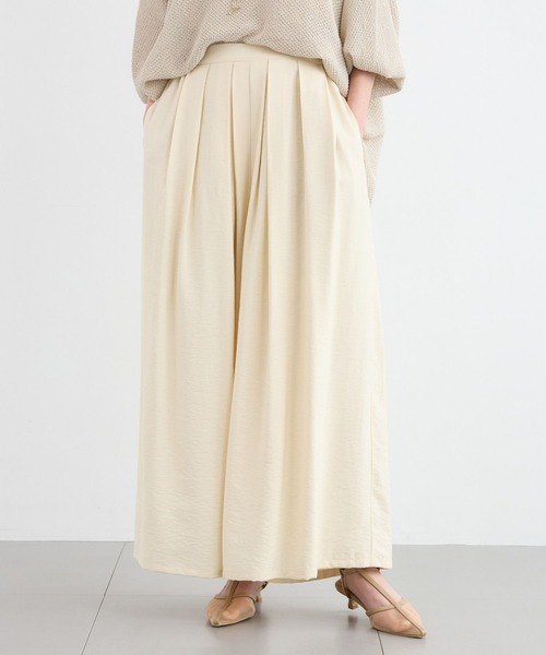 BARNYARDSTORM（バンヤードストーム）の「BARNYARDSTORM / ワイドキュロットパンツ / ハンドウォッシャブル（その他パンツ・レディース・グレー/ホワイト系その他・M/S）」の3枚目の写真