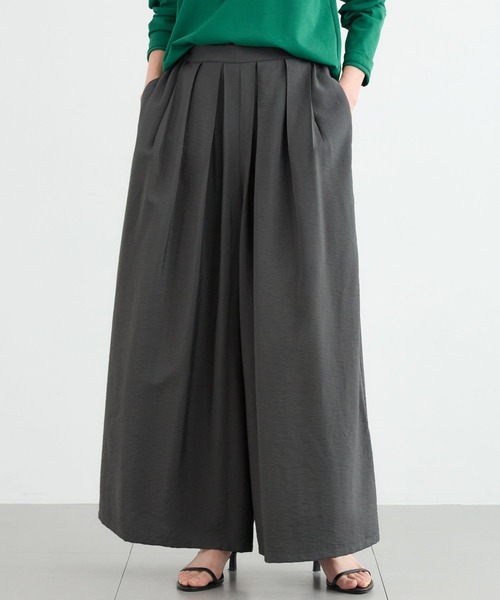 BARNYARDSTORM（バンヤードストーム）の「BARNYARDSTORM / ワイドキュロットパンツ / ハンドウォッシャブル（その他パンツ・レディース・グレー/ホワイト系その他・M/S）」の6枚目の写真