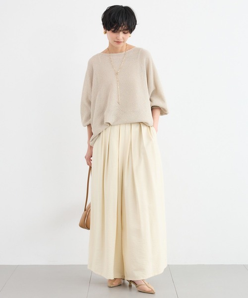 BARNYARDSTORM（バンヤードストーム）の「BARNYARDSTORM / ワイドキュロットパンツ / ハンドウォッシャブル（その他パンツ・レディース・グレー/ホワイト系その他・M/S）」の13枚目の写真