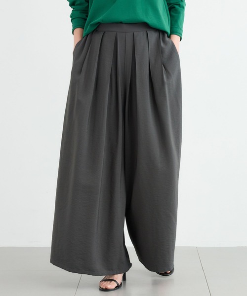 BARNYARDSTORM（バンヤードストーム）の「BARNYARDSTORM / ワイドキュロットパンツ / ハンドウォッシャブル（その他パンツ・レディース・グレー/ホワイト系その他・M/S）」の16枚目の写真