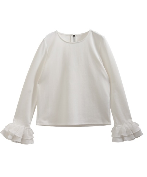Fit more(フィットモア)の「チュールフリルスリーブバックジップカットソー(Tシャツ/カットソー・レディース・ブラック/ピンク/ホワイト・FREE)」の22枚目の写真
