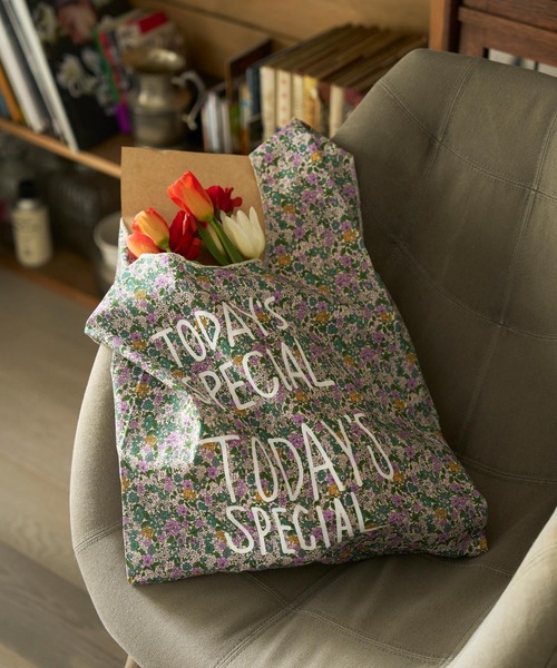 TODAY'S SPECIAL（トゥデイズスペシャル）の「【数量限定】FLOWER MARCHE BAG M / 618993（エコバッグ/サブバッグ・レディース・クリアレッド/ライトパープル・FREE）」の5枚目の写真