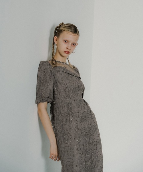 et.UNiVER(エトユニベール)の「Luce lace dress(ドレス・レディース・グレー/ブラック/グリーン・SMALL/MEDIUM/LARGE)」の3枚目の写真
