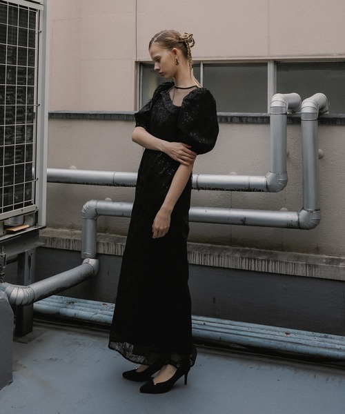 et.UNiVER(エトユニベール)の「Luce lace dress(ドレス・レディース・グレー/ブラック/グリーン・SMALL/MEDIUM/LARGE)」の7枚目の写真