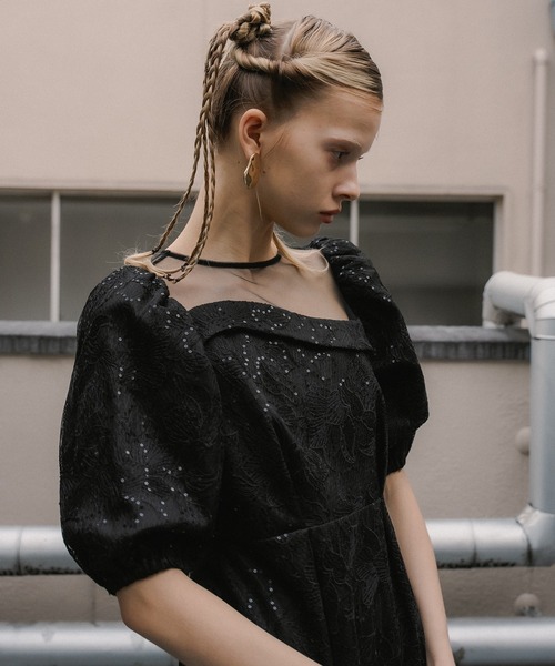 et.UNiVER(エトユニベール)の「Luce lace dress(ドレス・レディース・グレー/ブラック/グリーン・SMALL/MEDIUM/LARGE)」の8枚目の写真