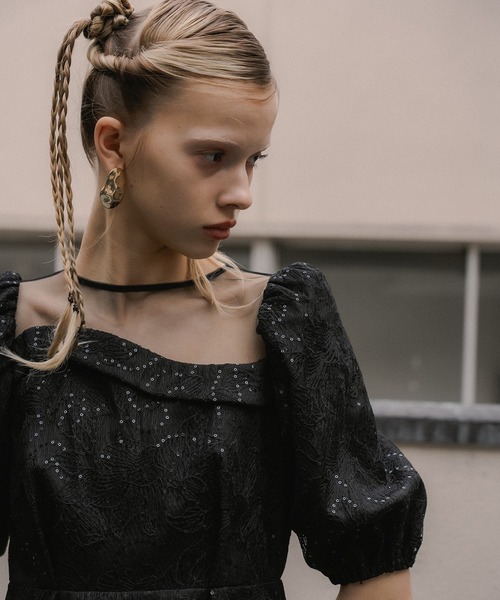 et.UNiVER(エトユニベール)の「Luce lace dress(ドレス・レディース・グレー/ブラック/グリーン・SMALL/MEDIUM/LARGE)」の9枚目の写真