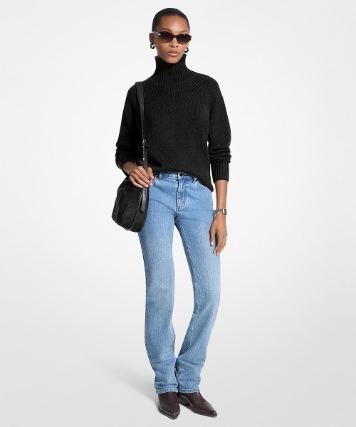 MICHAEL KORS(マイケルコース)の「ウール タートルネック セーター(ニット/セーター・レディース・ブラック・XXS/S/XS)」の1枚目の写真