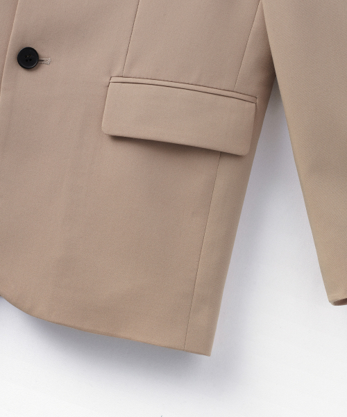 MUSINSA STANDARD KIDS（ムシンサスタンダードキッズ）の「ベーシックブレザー [ベージュ]（ブルゾン・レディース・その他・110/120/130/140/150/160）」の5枚目の写真