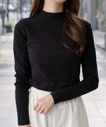 Amulet（アミュレット）の「さりげない肌なじみと上品さ♪ ソフトタッチハイネックトップス（Tシャツ/カットソー）」