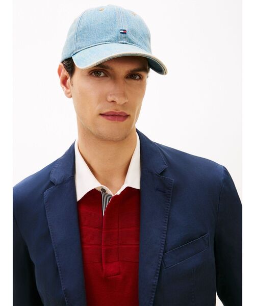TOMMY HILFIGER(トミーヒルフィガー)の「TH FLAG DENIM 6 PANEL CAP(キャップ・メンズ・ブルー/マルチ・FREE)」の3枚目の写真