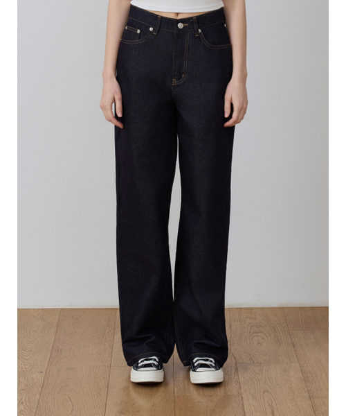 CCOMA(コンマ)の「CMJ30 ノンフェイドステッチストレートデニムパンツ(デニムパンツ・レディース・その他・SMALL/MEDIUM/LARGE)」の1枚目の写真