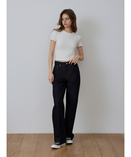 CCOMA(コンマ)の「CMJ30 ノンフェイドステッチストレートデニムパンツ(デニムパンツ・レディース・その他・SMALL/MEDIUM/LARGE)」の3枚目の写真