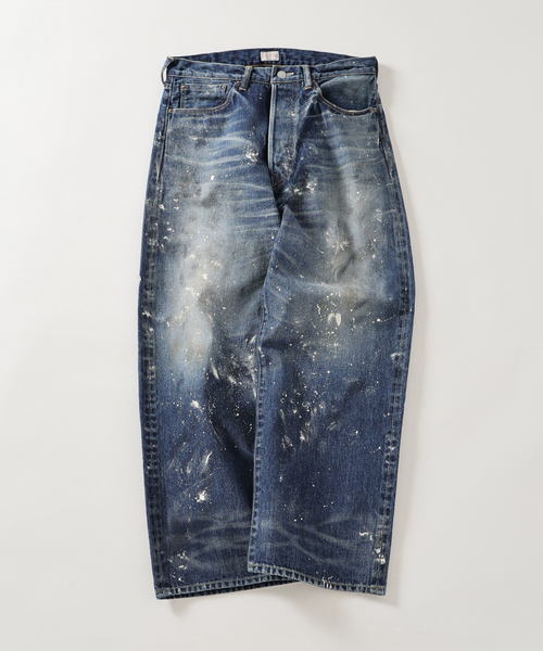 JOURNAL STANDARD J.S HOMESTEAD（ジャーナルスタンダードホームステッド）の「J.S.Homestead / エイジングデニム ワイド 5ポケ ペイント（デニムパンツ・メンズ・ネイビー・SMALL/MEDIUM/LARGE）」の8枚目の写真