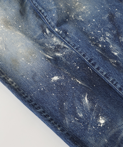 JOURNAL STANDARD J.S HOMESTEAD（ジャーナルスタンダードホームステッド）の「J.S.Homestead / エイジングデニム ワイド 5ポケ ペイント（デニムパンツ・メンズ・ネイビー・SMALL/MEDIUM/LARGE）」の10枚目の写真