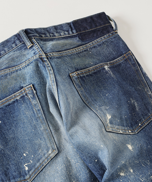 JOURNAL STANDARD J.S HOMESTEAD（ジャーナルスタンダードホームステッド）の「J.S.Homestead / エイジングデニム ワイド 5ポケ ペイント（デニムパンツ・メンズ・ネイビー・SMALL/MEDIUM/LARGE）」の13枚目の写真