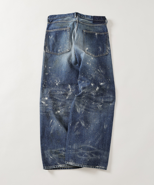 JOURNAL STANDARD J.S HOMESTEAD（ジャーナルスタンダードホームステッド）の「J.S.Homestead / エイジングデニム ワイド 5ポケ ペイント（デニムパンツ・メンズ・ネイビー・SMALL/MEDIUM/LARGE）」の16枚目の写真