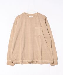 ATELANE（アテレーン）の「【ATELANE】ポケット付きカットオフピグメントロンT（Tシャツ/カットソー）」