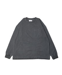 ATELANE（アテレーン）の「【ATELANE】ポケット付きカットオフピグメントロンT（Tシャツ/カットソー）」