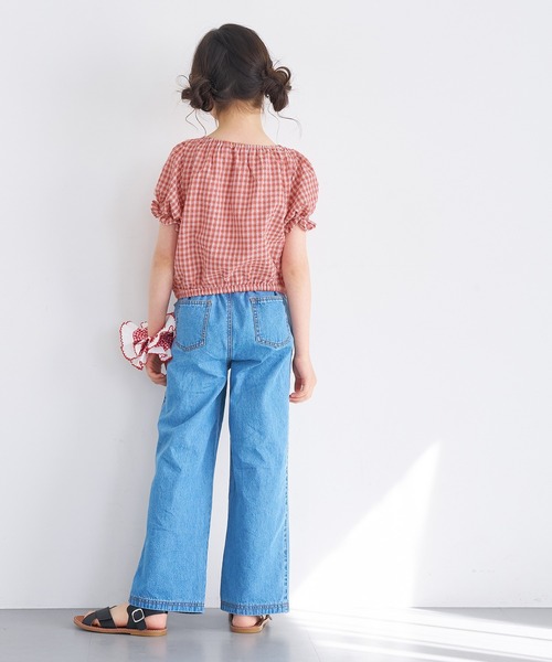 coca(coca)(コカ)の「キッズ ギャザーチェックブラウス(シャツ/ブラウス・キッズ・レッド/ブラック・150/140/130/120)」の12枚目の写真