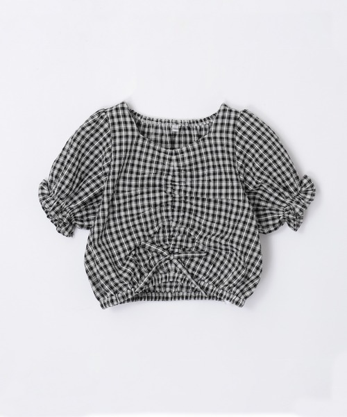 coca(coca)(コカ)の「キッズ ギャザーチェックブラウス(シャツ/ブラウス・キッズ・レッド/ブラック・150/140/130/120)」の18枚目の写真