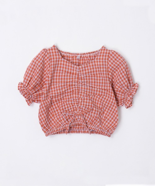 coca(coca)(コカ)の「キッズ ギャザーチェックブラウス(シャツ/ブラウス・キッズ・レッド/ブラック・150/140/130/120)」の19枚目の写真