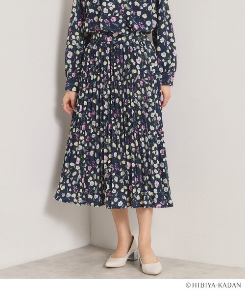 ITS'DEMO（イッツデモ）の「【ITS’DEMO × HIBIYA－KADAN】楊柳プリーツスカート（スカート・レディース・アイボリー系/ネイビー系/パープル系1・00）」の2枚目の写真