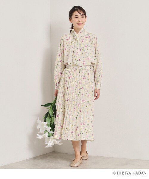 ITS'DEMO（イッツデモ）の「【ITS’DEMO × HIBIYA－KADAN】楊柳プリーツスカート（スカート・レディース・アイボリー系/ネイビー系/パープル系1・00）」の12枚目の写真