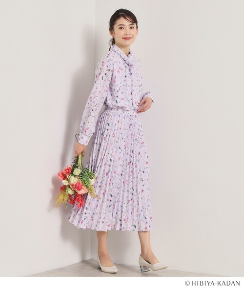 ITS'DEMO（イッツデモ）の「【ITS’DEMO × HIBIYA－KADAN】楊柳プリーツスカート（スカート・レディース・アイボリー系/ネイビー系/パープル系1・00）」の16枚目の写真