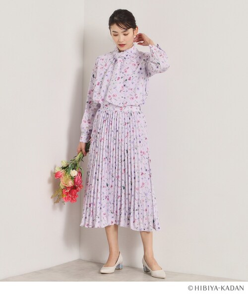 ITS'DEMO（イッツデモ）の「【ITS’DEMO × HIBIYA－KADAN】楊柳プリーツスカート（スカート・レディース・アイボリー系/ネイビー系/パープル系1・00）」の17枚目の写真